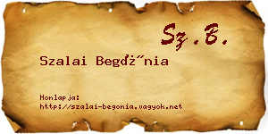 Szalai Begónia névjegykártya